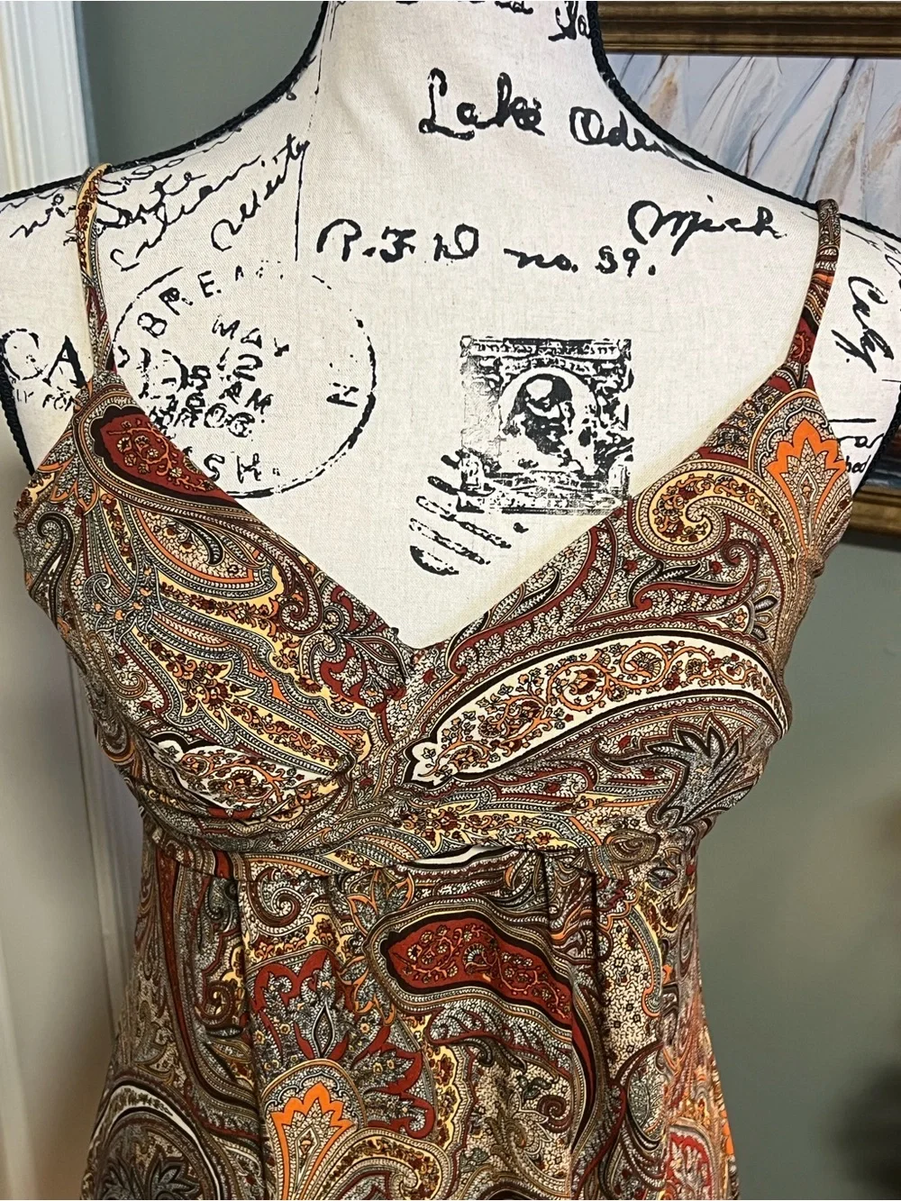 INC whimsy paisley dress